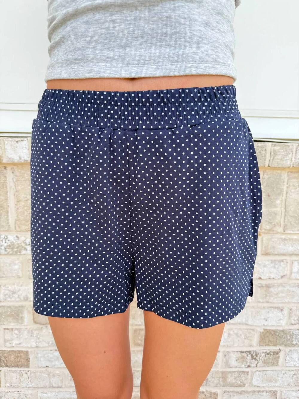 NEW SUNKISSED COCONUT alyssa polka dot shorts in blue